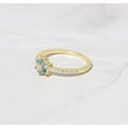 thumbnail image 5 of Vintage Australia Lab Fire Opal - Yellow Gold Solid Opal Moissanite Wedding Ring - Australian Opal Solid Ring, 925 Sterling Silver ,14K Yellow Gold Plated Engagement Rings, 5 of 5