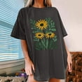 thumbnail image 2 of Faldas Cortas para Mujeres, Impresión de Flores Casual Oversized Camiseta de Manga Corta Top Hecho de 95% Poliéster 5% Spandex para Primavera Verano, Falda Corta de Verano, 2 of 7