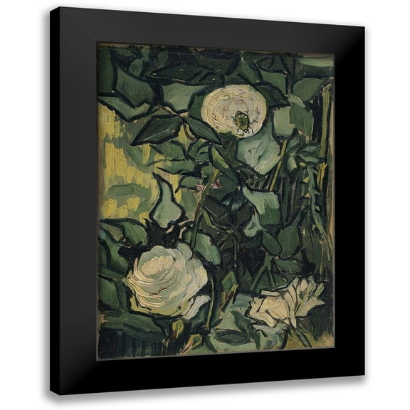 van Gogh, Vincent 11x14 Black Modern Framed Museum Art Print Titled - Roses