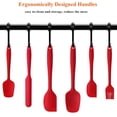 thumbnail image 4 of Heat Resistant Silicone Spatulas Set 6pcs, Seamless Design Non-Stick Mixing Spatulas with Stainless Steel Core, Premium BPA-Free Rubber Spatula Baking Cooking Utensile for Home Kitchen BBQ (black), 4 of 7