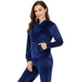 thumbnail image 4 of DODOING Velvet Sweatsuits Women Velvet Tracksuit Active Sweatsuit Zip Hoodie Sweat Set Loungewear Jogging Tracksuit Activewear Sport Set Clothes, 4 of 7