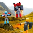 thumbnail image 4 of Zing Stikbot Megabots - MegaBot with Stikbot - Poseable Collectible Stop Motion Action Figures and Mega Vehicle Combo Pack - Age 4+ (Red (Turbo Cycle) + Blue Stikbot), 4 of 5