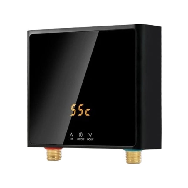 Instant Water Heater Bathroom Kitchen Wall Mounted Electric Water Heater LCD Temperature Display With Remote Control
