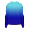 thumbnail image 4 of Miluxas Womens Cardigan Gradient Printed Fuzzy Jacket Winter Open Front Zip up V Neck Fleece Outwear Blue XL(XL), 4 of 5