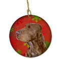 thumbnail image 1 of Field Spaniel Flocons de Neige Rouges Ornement en Céramique de Noël, 1 of 1