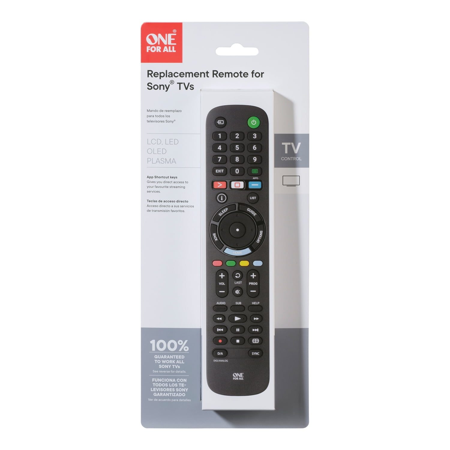 One For All URC4812 Replacement Remote for Sony TVs