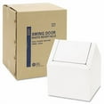 thumbnail image 2 of Double Entry, Swing Top Floor Receptacle, Metal, White | Bundle of 5 Each, 2 of 3