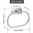 thumbnail image 4 of Self Adhesive Towel Ring Brushed Nickel, Oval Shaped Modern Hand Towel Holder, Stainless Steel Adhesive Hand Towel Hanger for Bathroom & Kithen Wall Mount (No Drilling), 4 of 4