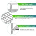 thumbnail image 5 of CIMAXIC Stainless Steel Test Tube Rack with 25 Holes for Holding Tubes in Laboratories Silver,5.91"X5.71"X4.33", 5 of 5