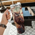 thumbnail image 3 of Personalized Gift For Owl Lovers - Fall Owl Printed Custom Tumbler 40oz With Handle And Straw, Stainless Steel Travel Coffee Cup With Lid - Animal Lover Gift For Women, Girls On Birthday, 3 of 5