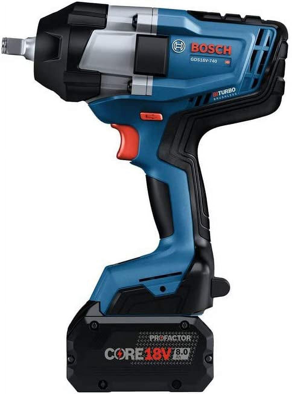 Bosch PROFACTOR GDS18V-740N 18V Cordless 1/2 In. Impact Wrench with Friction Ring, Battery Not Included , Blue