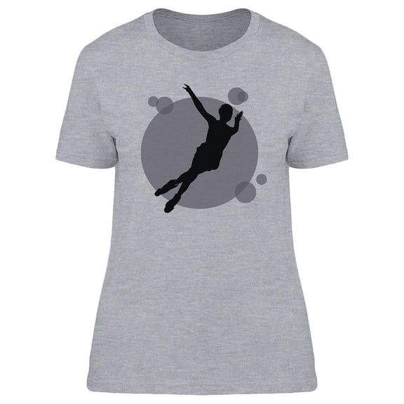 Skating Girl Silhouette Design T-Shirt Women -Image by Shutterstock, Female Large