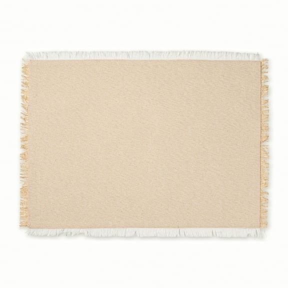 Thyme & Table Placemat, Ivory with Gold Lurex Shimmer, 14 x 19"