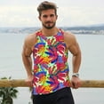 thumbnail image 6 of Pofeuu Colorful Bananas Print Men's Workout Tank Tops Sleeveless Muscle Gym Shirt Quick Dry-XX-Large, 6 of 7