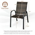 thumbnail image 2 of Gymax 12PCS Outdoor PE Wicker Stacking Dining Chairs Patio Arm Chairs Mix Brown, 2 of 10