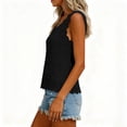 thumbnail image 5 of Gsakboxl Summer Tops for Women 2026 Hollow Out Crochet Wave Trim Sleeveless Knit Tank Top Loose Fit Breathable Summer Resort Beach Vacation Outfit Camisole Vest Black L, 5 of 7