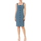 thumbnail image 2 of INSPIRE CHIC Vestido de tirantes con decoración de botones y lazo en la cintura XS Azul Polvoriento, 2 of 6
