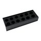 thumbnail image 3 of Jarrón de flores rectangular de acrílico negro largo para oficina y sala de estar 30x10x6.5cm 12 agujeros, 3 of 9
