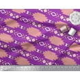 thumbnail image 3 of Soimoi Purple polyester Crepe Fabric Aztec Geometric Decor Fabric Printed Yard 42 Inch Wide, 3 of 3