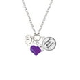 thumbnail image 2 of Delight Jewelry Silvertone Squirrel - Purple Heart Nurse Strong Zoe Necklace, 2 of 4