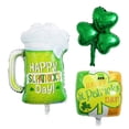 thumbnail image 3 of ZPAQI Green Shamrock Clover-Balloons St. Patricks Day Foil Balloons Wine Cup Balloons, 3 of 13