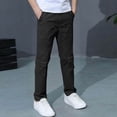 thumbnail image 5 of Bovxnpu Boys Dress Pants School Uniform Pants Cargo Style Boys Cargo Long Casual with Pockets Solid Color Pants, 5 of 8