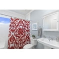 thumbnail image 4 of Simply Daisy 70" W x 73" L Alexys Polyester Shower Curtain, Orange-Red [1 Ct], 4 of 5