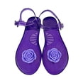 thumbnail image 5 of GUANGHONG Ladies Summer Flower Crystal Jelly Clip Toe Beach Large Size Flat Transparent Sandals, 5 of 5