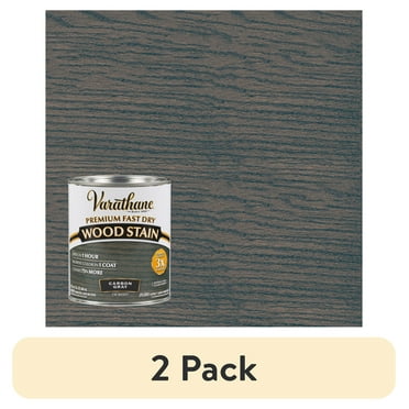 (2 pack) Carbon Gray, Varathane Premium Fast Dry Wood Stain-304559, Quart