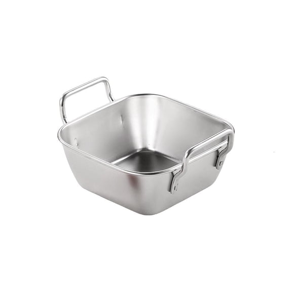 Portable Toddler Feeding Square Plates Oven Safe Metal Dinnerware for Children
