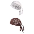 thumbnail image 1 of 2pc Skull Loss Head Bufanda Musulmana Bandana Turbante Soledad Algodón Unisex Durag, 1 of 10