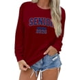 thumbnail image 3 of Womens Spring Sweatshirts Senior 2026 Print Crewneck Y2K Pullover Casual Long Sleeve Loose Fit Tops, 3 of 7