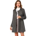 thumbnail image 1 of INSPIRE CHIC Women's Notched Lapel Double Breasted Trench Coat Jacket, 1 of 6