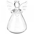 thumbnail image 3 of Angel Design Glass Vases Clear Flower Plant Terrarium Container Hanging Vase Wedding Decor Garden Ornaments Hanging Planter, 3 of 7