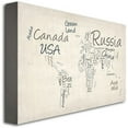 thumbnail image 2 of Trademark Art "Typography World Map" Canvas Art by Michael Tompsett, 2 of 2