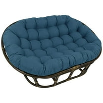 Rattan Papasan Chair Double Seat - Indoor Outdoor Lounge Chair with Cushion