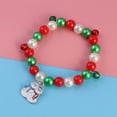 thumbnail image 3 of Gymnture christmas Christmas Charm Bracelet Kids Christmas Gift Holiday Festive Jewelry for Baby Girls Children Holiday Fun Christmas Snowman Pendant Stretch Bracelets, 3 of 8