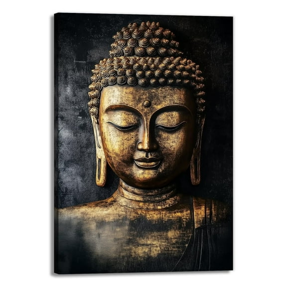 Buddha Wall Art Abstract Zen Statue Eastern Spiritual Decor for Meditation Room Yoga Studio Room Living Room poster