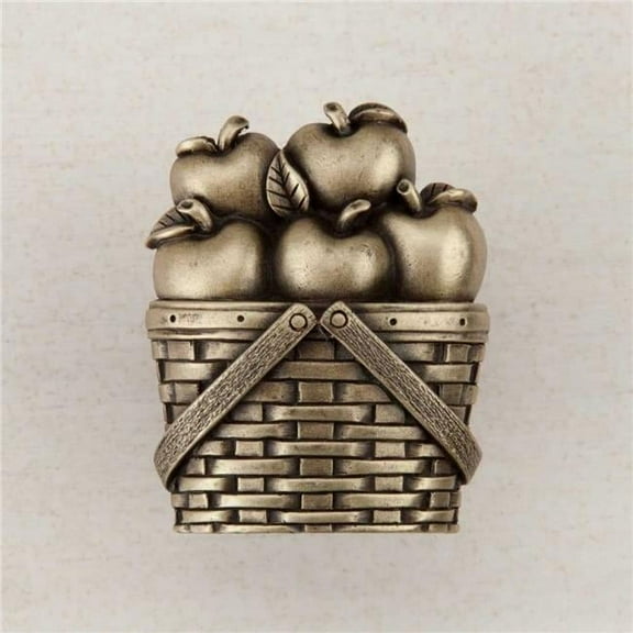 Artisan Collection Apple Basket Knob - Antique Brass