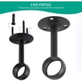 thumbnail image 6 of 8 Piece Ceiling Mount Curtain Rod Bracket 1.25 Inch Heavy Duty Support Holder, 6 of 8