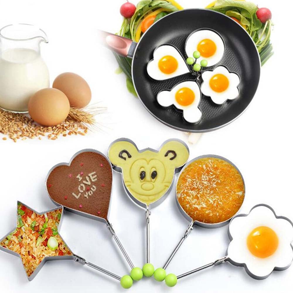 Moules à Crêpes en Forme d'Anneau d'Œuf Moule en Acier Inoxydable Outils de Cuisine