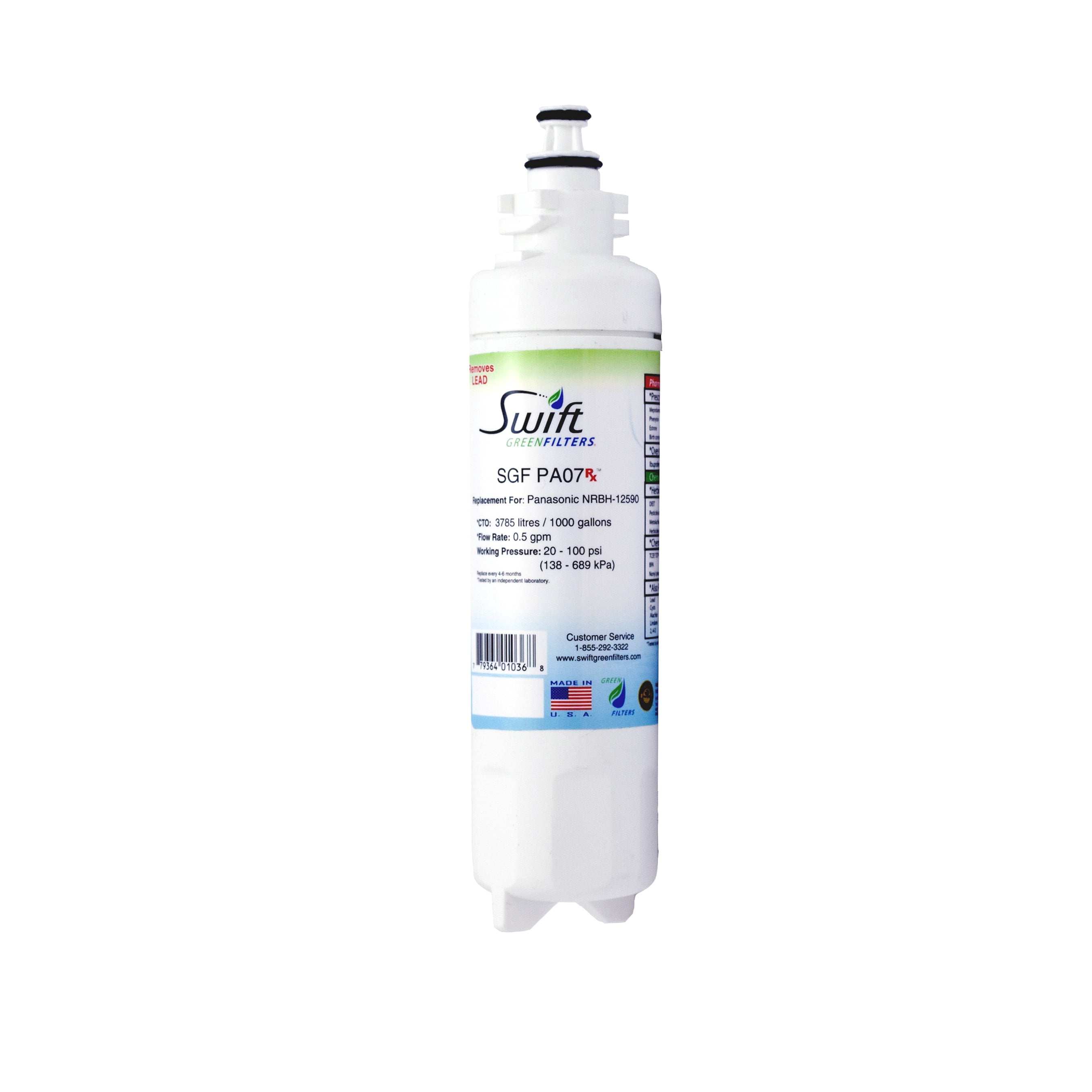 Swift Green Filters Ltd. Replacement PANASONIC NRBH12590 SERIES Refrigerator Water Filter SGF-PA07 Rx