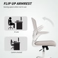 thumbnail image 4 of Grey Ergonomic Mesh Office Chair with 4D Lumbar Support, Swivel Task Desk Chair - Adjustable Height & Flip-Up Arms for Home & Office Use, 4 of 7