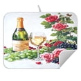 thumbnail image 5 of Ryvnso Roses Flower Wine Dish Drying Mat for Kitchen Countertop 16x18 Small Dish Pad Drainer Rack Dish Sink Mats, 5 of 7