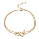 thumbnail image 1 of Corazón Anklet Capa Pulseras Mujer Letras Cadena Doble Inicial 26 Carta para las mujeres Anklet Anklet Joyería Anklet Pie Corazón, 1 of 5