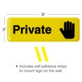 thumbnail image 5 of Excello Global Products Private Sign 9"x3" Easy to Mount (3 pack Yellow) - EGP-HD-0261-A, 5 of 5