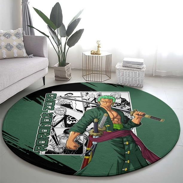 Roronoa Zoro - One Piece Round Carpet Anime Mix Manga Style Rug