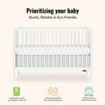 thumbnail image 3 of Dream On Me Clover 4 In 1 Modern Island crib With Rounded Spindles I Convertible Crib I Mid- Century Meets Modern I Coordinates With The Clover Changing Table In White Finish, 3 of 9