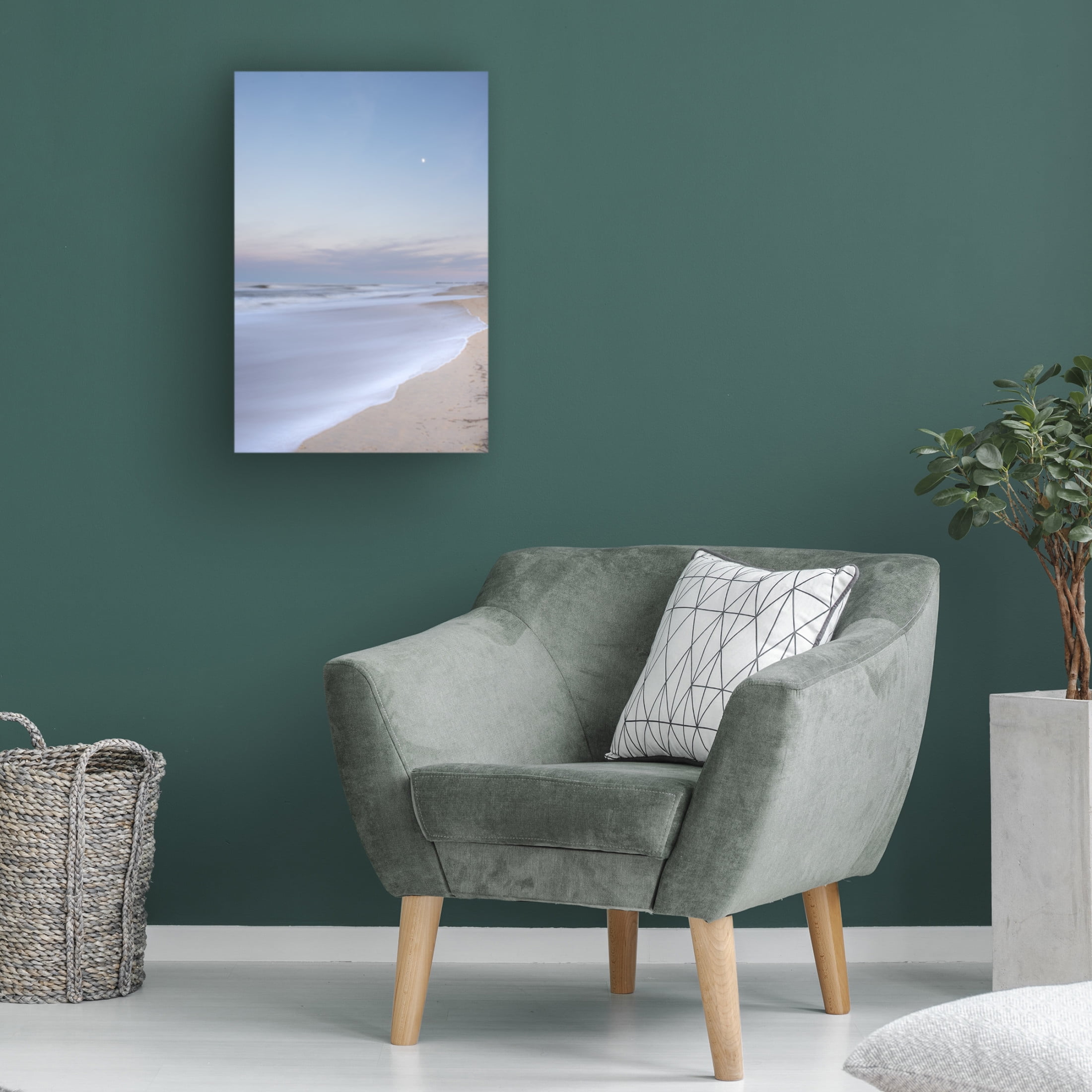 Canvas Wall Art - Life BeautifuLEE 'Ocean Water Washing Foam' Wall Art for Living Room, Bedroom, or Office Décor by Trademark Fine Art - 12 x 19 Inches