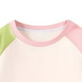 thumbnail image 5 of EnJoCho Girls’ Winter Color-Block Crewneck Sweatshirt Long Sleeve Thermal Pullover Top Cute Casual Warm Flece Lined Tops for Kids 6-14 Years, 5 of 6
